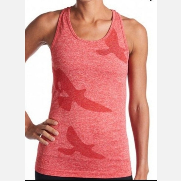 oiselle Tops - Oiselle Flyte racerback Iconic birds Athletic active sport tank top red size M